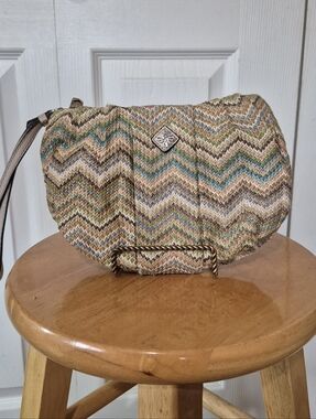 Simply Vera Vera Wang Messina Chevron Woven Pleated Wristlet Clutch